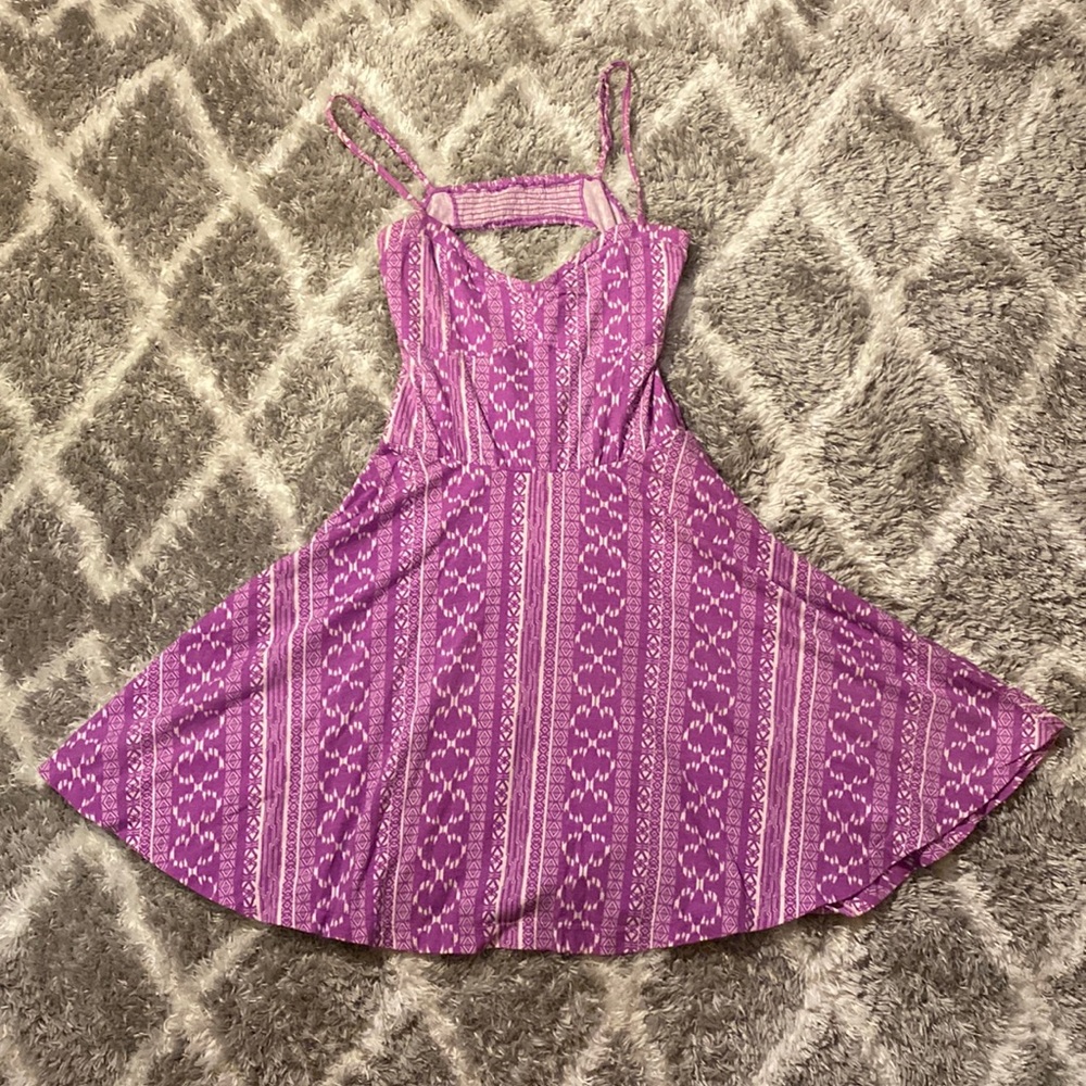 Aeropostale Pink Patterned Fit-and-Flare Sundress - Picture 3 of 7